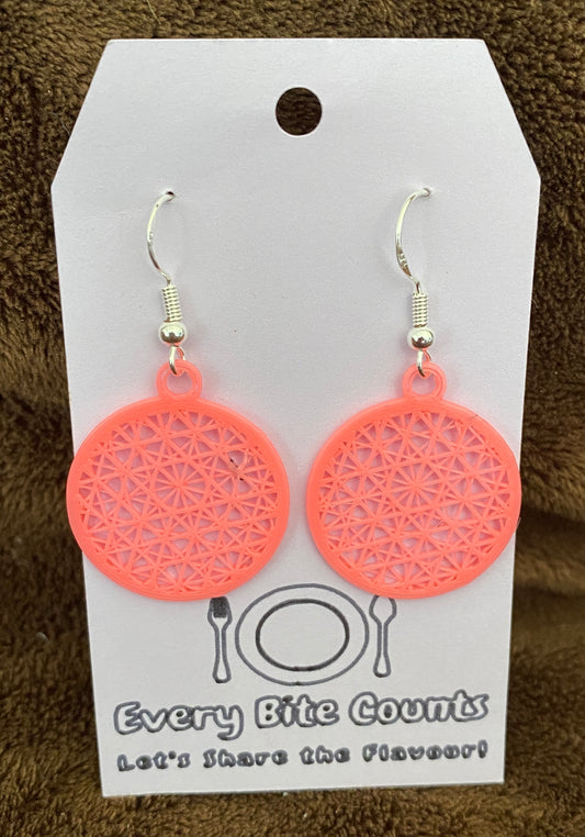 Earrings - Circle - Pink