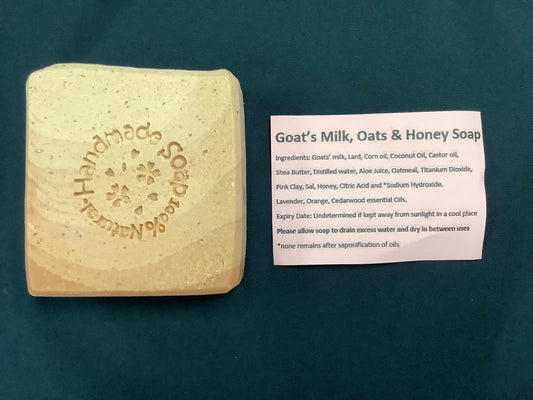 Soap - Goat's Milk, Oats, & Honey with Printed Card Bundle